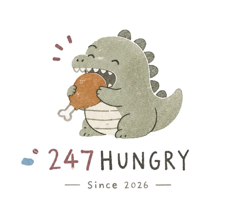 247Hungry 恐龍標誌
